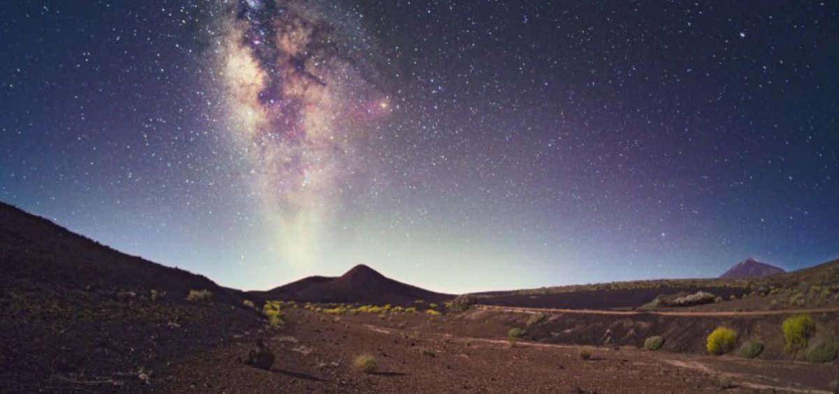 Sternenhimmel im Teide Nationalpark.