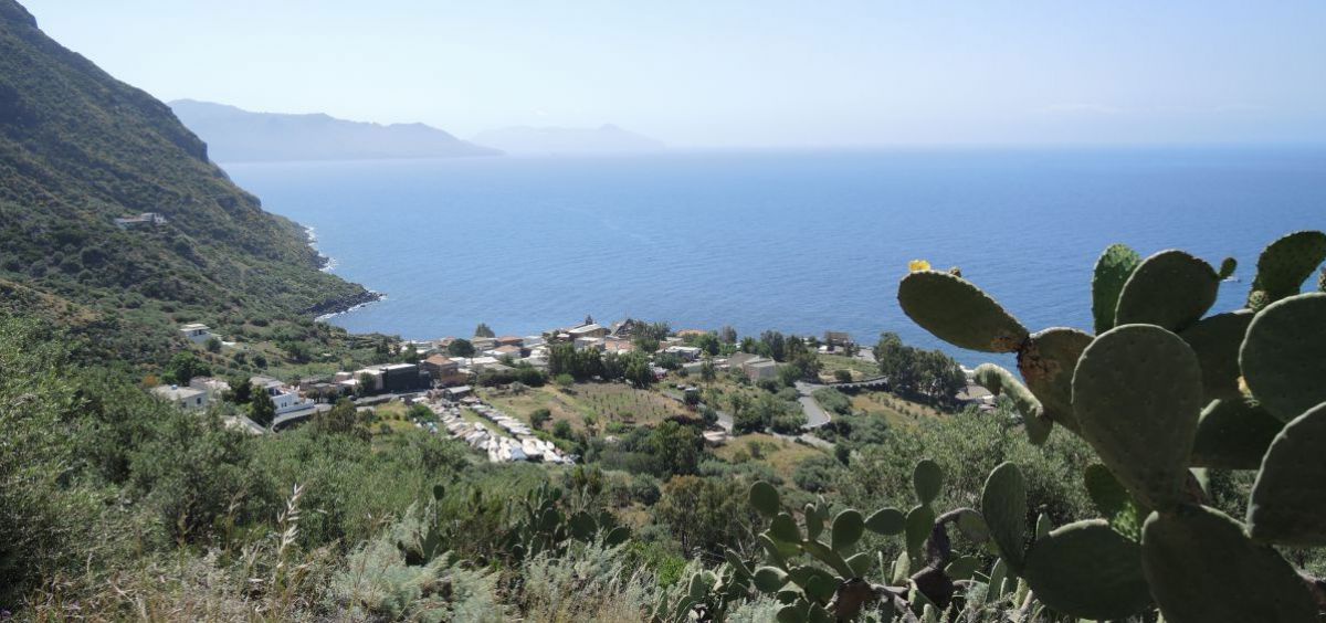 Blick von auf Rinera und über das Meer zu den anderen Inseln.