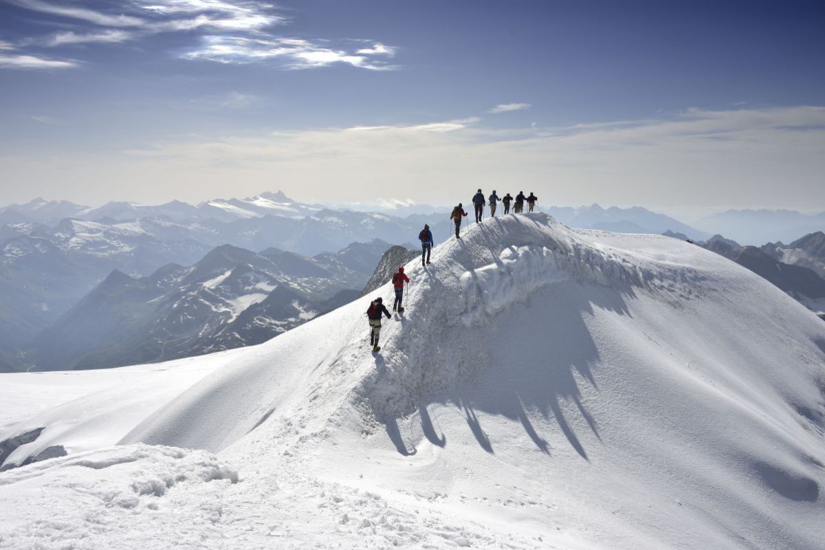 Der Gipfelgrat am Großvenediger.