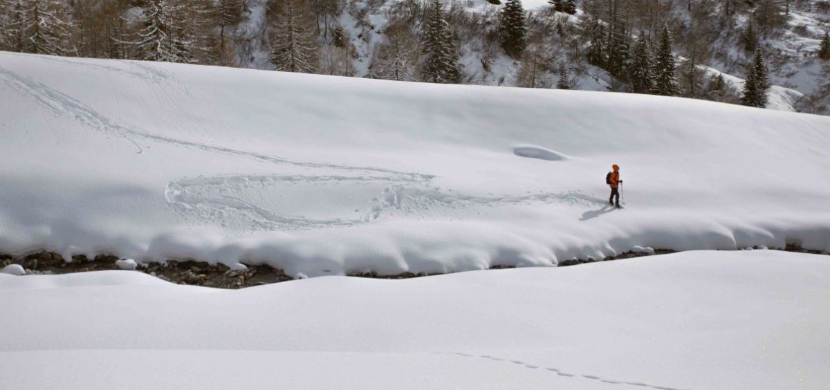 Schneeschuhwanderer im Nationalpark Hohe Tauern.