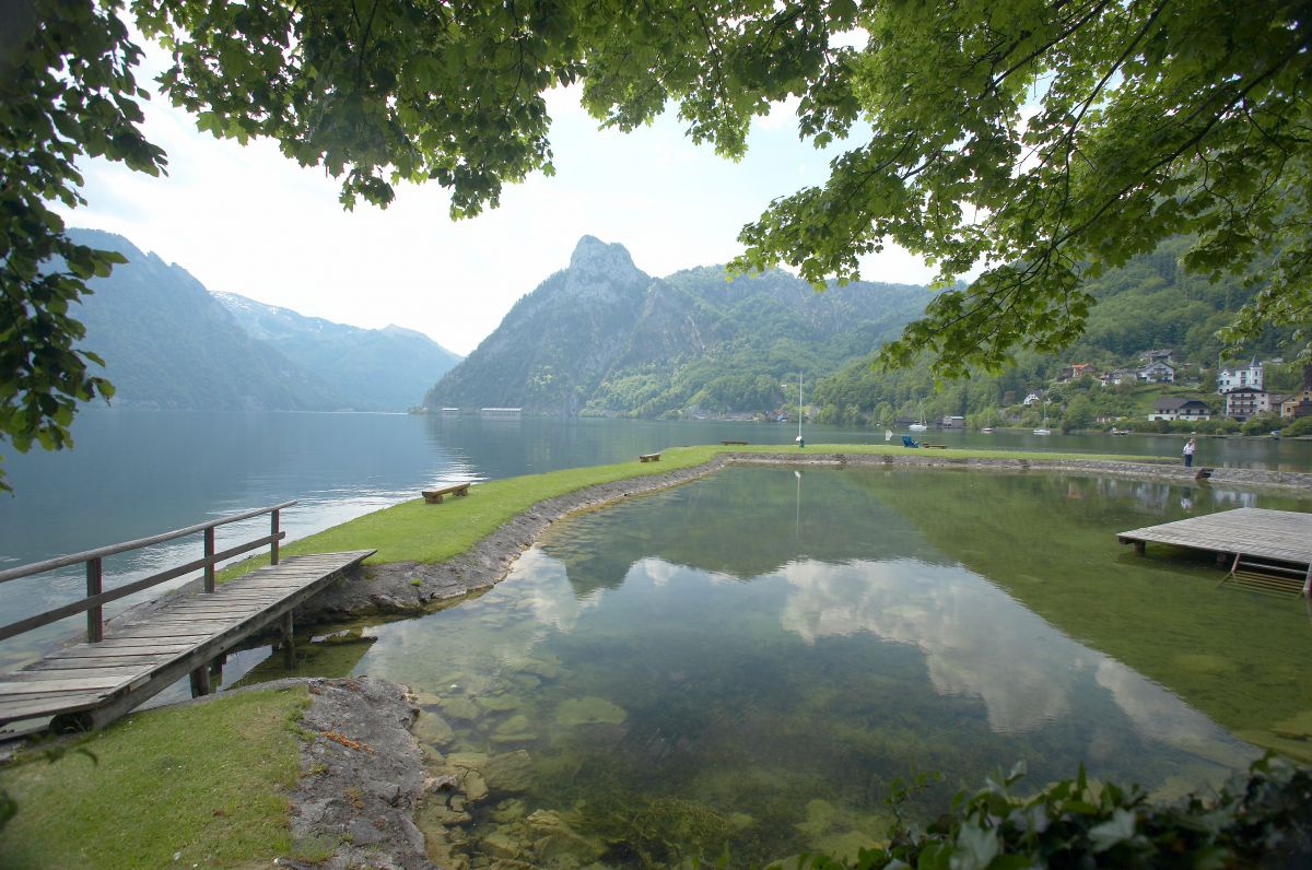 Lagune in Traunkirchen am Traunsee.