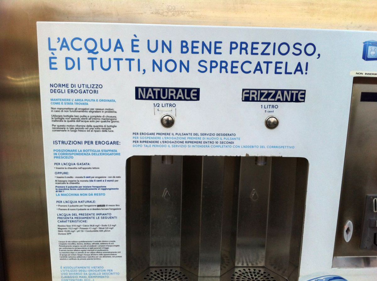 Mineralwasserzapfbrunnen in Marano Lagunare