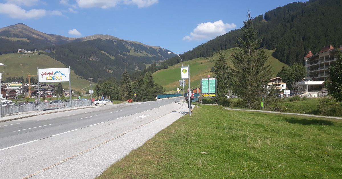 Bushaltestelle in Gerlos