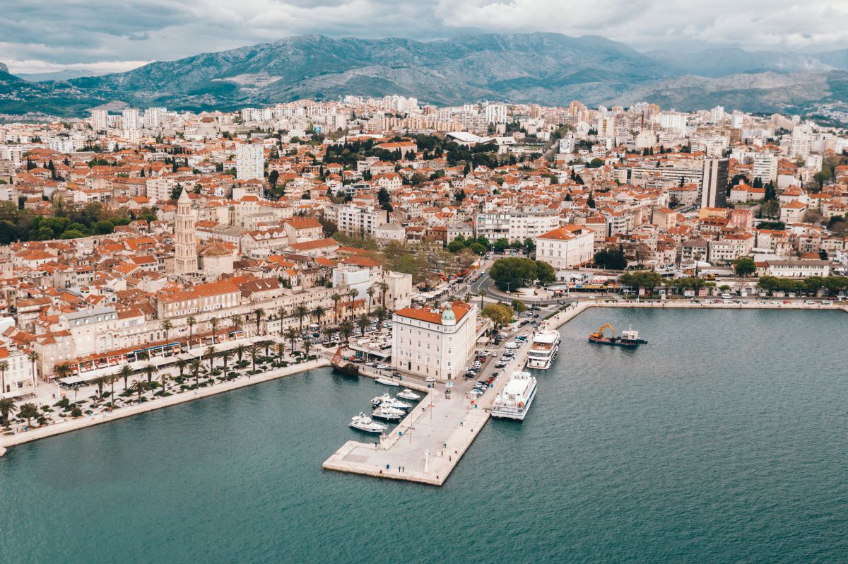 Luftaufnahme der Stadt Split