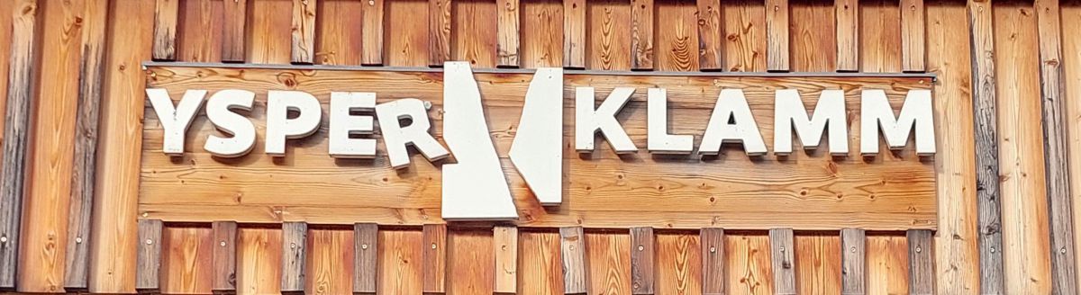 Logo Ysperklamm auf Holz